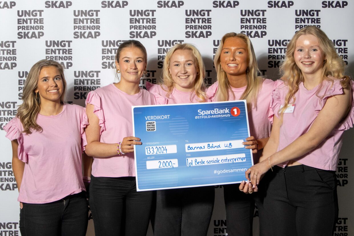 1 PL Beste Sosiale entreprenor Barnas Band UB Halden vgs