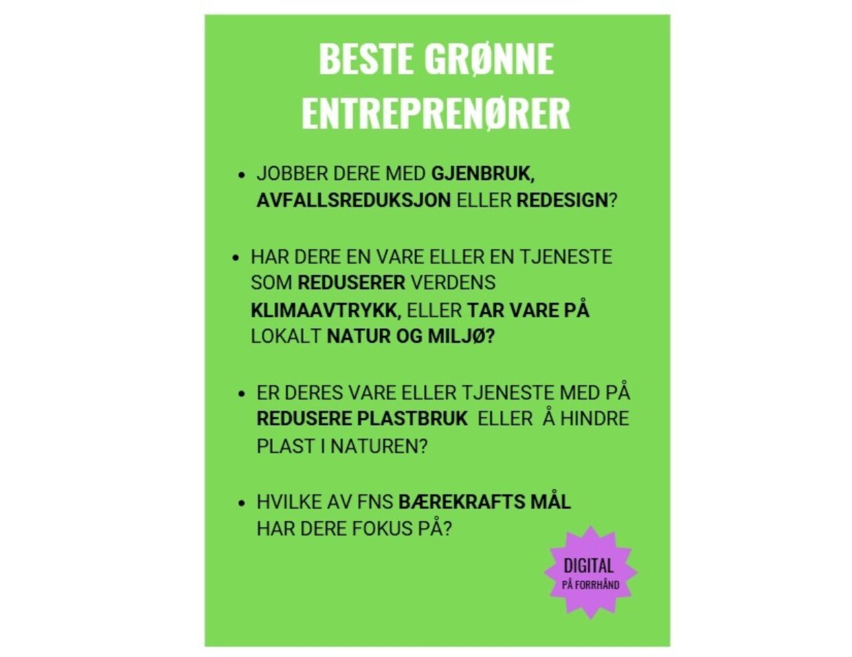 BESTE Gronne Nettsidevennlig