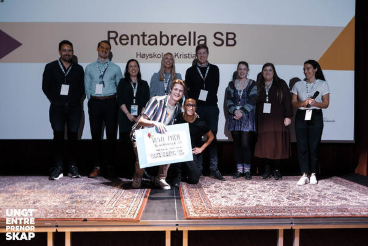 Vinnerne på scenen under Oslomesterskap for studentbedrifter 2019