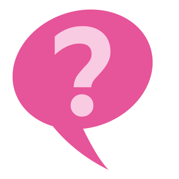 UE FAQ snakkeboble rosa